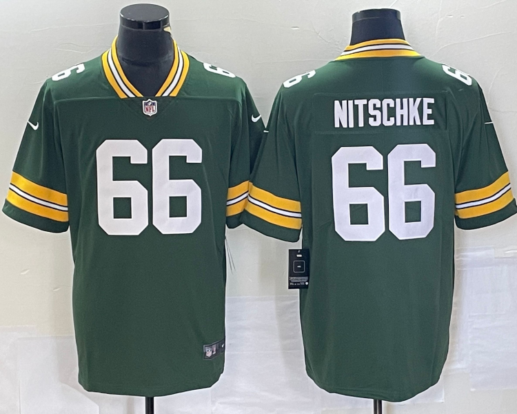 Men's Green Bay Packers Ray Nitschke #66 Green Jersey