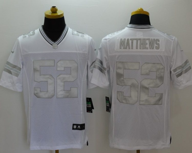 Men's Green Bay Packers Clay Matthews #52 White Jersey