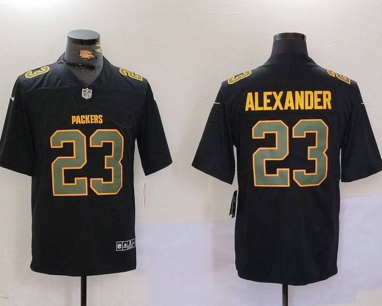 Men's Green Bay Packers Jaire Alexander #23 Black Jersey