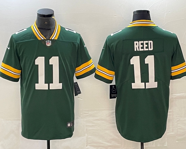 Men's Green Bay Packers Jayden Reed #11 Green Jersey