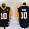 Men's Green Bay Packers Jordan Love #10 Black Jersey
