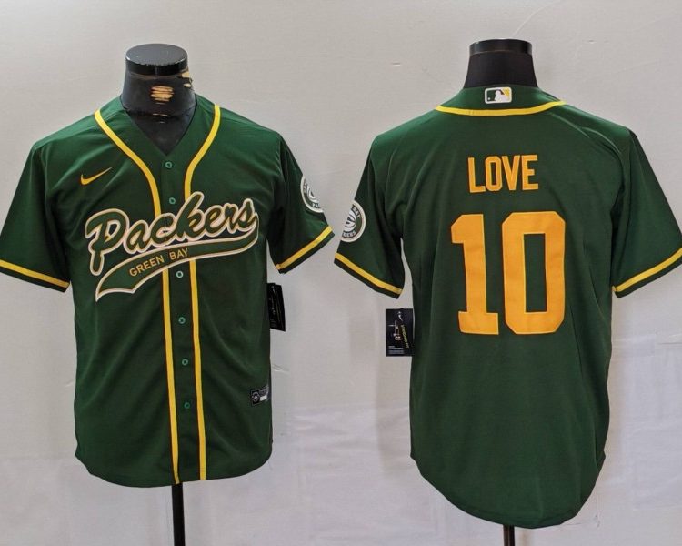 Men's Green Bay Packers Jordan Love #10 Green Jersey