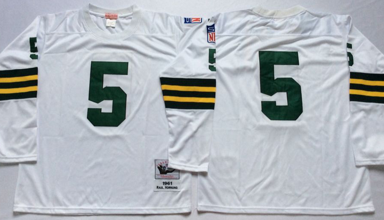 Men's Green Bay Packers Paul Hornung Mitchell & Ness White Legacy Jersey