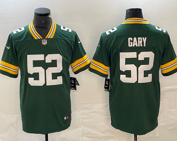 Men's Green Bay Packers Rashan Gary #52 Green Jersey
