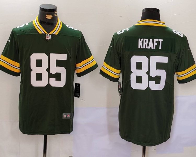 Men's Green Bay Packers Tucker Kraft #85 Green Jersey
