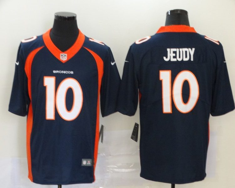 Men's Denver Broncos Jerry Jeudy #10 Navy Jersey