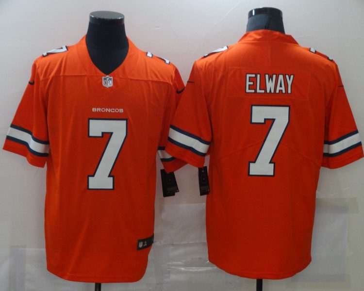Men's Denver Broncos John Elway #7 Orange Jersey