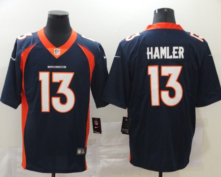 Men's Denver Broncos KJ Hamler #13 Navy Jersey