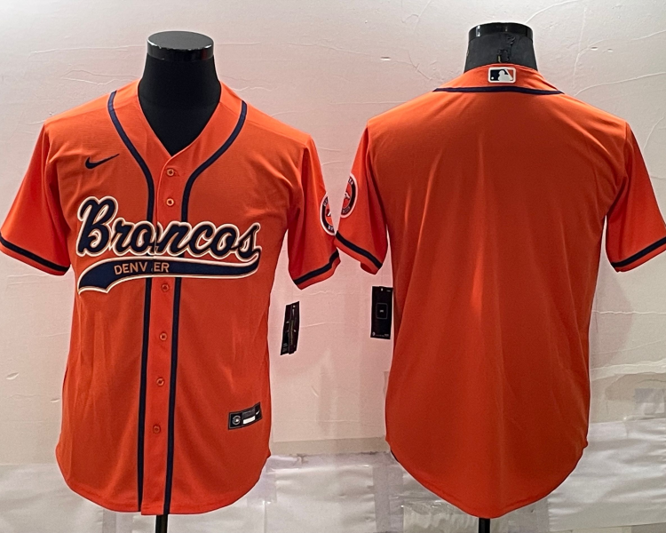 Men's Denver Broncos Orange Blank Jersey