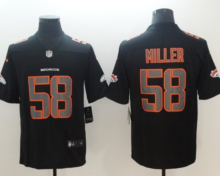 Men's Denver Broncos #58 Von Miller Black Alternate Jersey