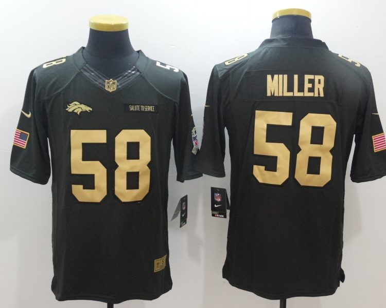 Men's Denver Broncos #58 Von Miller Black Authentic Jersey