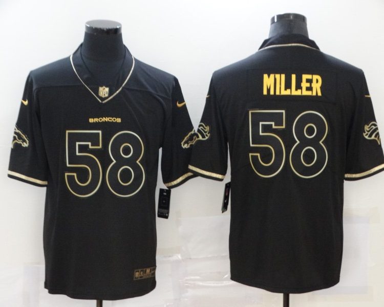 Men's Denver Broncos #58 Von Miller Black Jersey