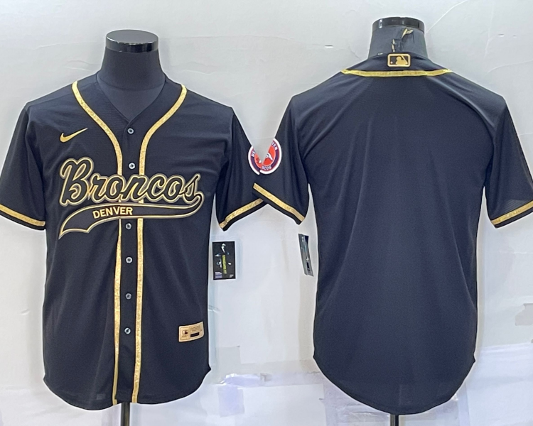 Men's Denver Broncos Black Blank Jersey