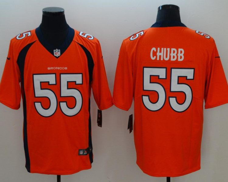 Men's Denver Broncos Bradley Chubb #55 Orange Jersey