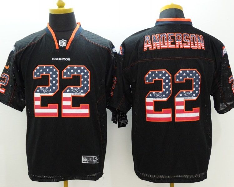 Men's Denver Broncos C.J. Anderson #22 Black Jersey