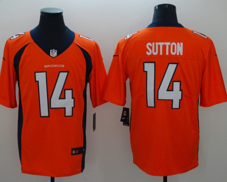 Men's Denver Broncos Courtland Sutton #14 Orange Jersey