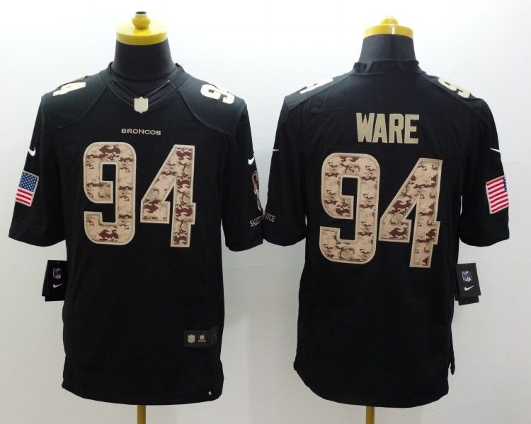 Men's Denver Broncos DeMarcus Ware #94 Black Jersey