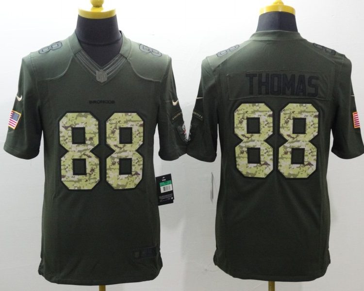 Men's Denver Broncos Demaryius Thomas #88 Army Green Jersey