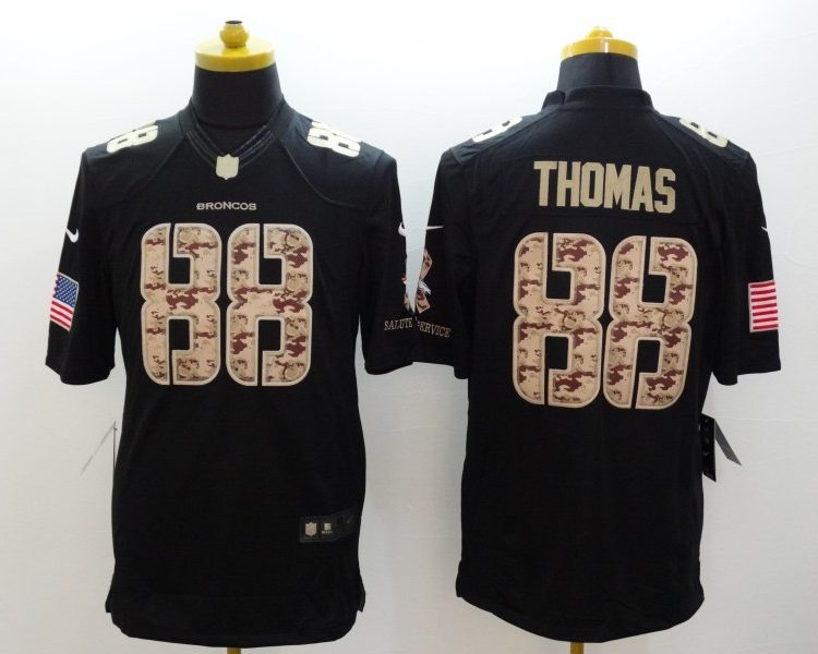 Men's Denver Broncos Demaryius Thomas #88 Black Jersey