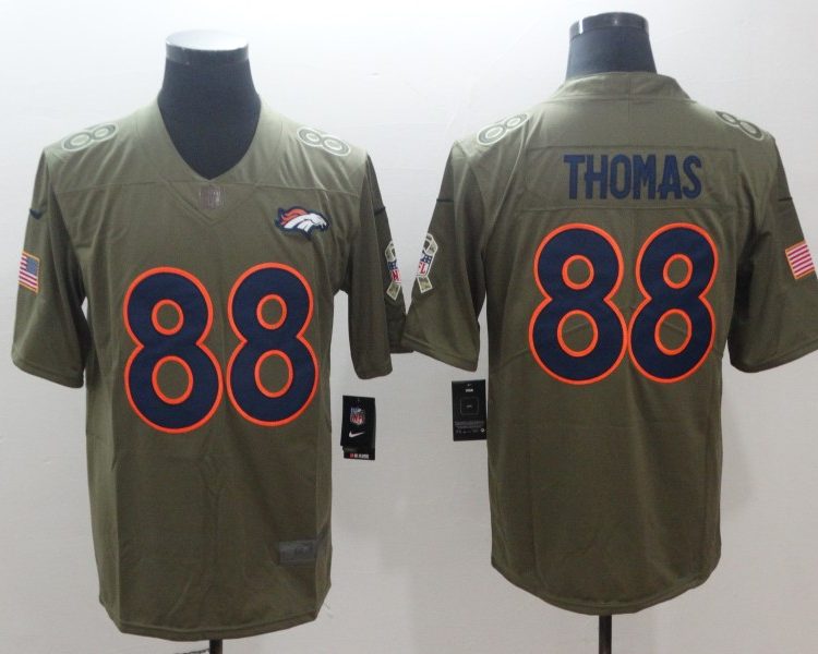 Men's Denver Broncos Demaryius Thomas #88 Brown Jersey