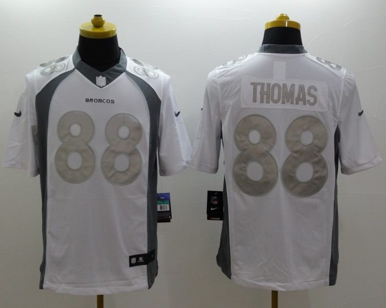 Men's Denver Broncos Demaryius Thomas #88 White Jersey