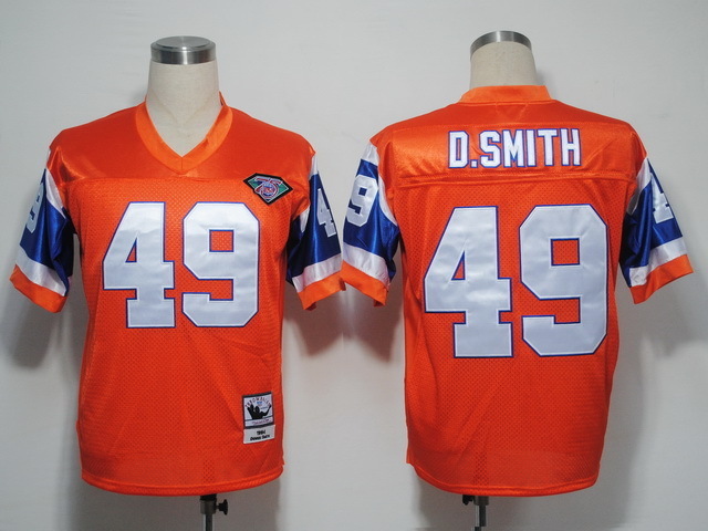 Men's Denver Broncos Dennis Smith Mitchell & Ness Orange Legacy Jersey