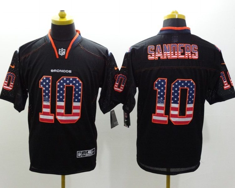 Men's Denver Broncos Emmanuel Sanders #10 Black Jersey