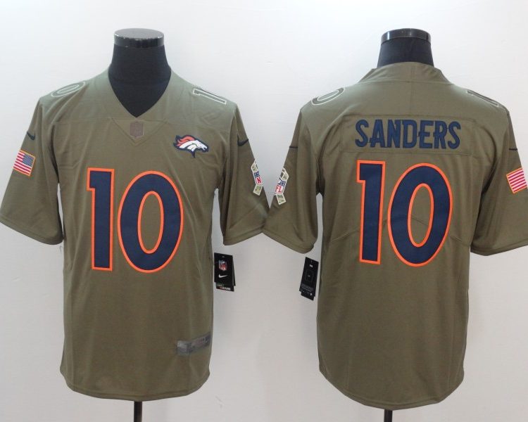 Men's Denver Broncos Emmanuel Sanders #10 Brown Jersey