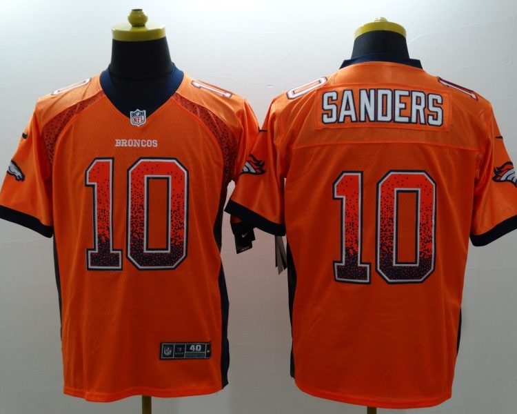 Men's Denver Broncos Emmanuel Sanders #10 Orange Jersey