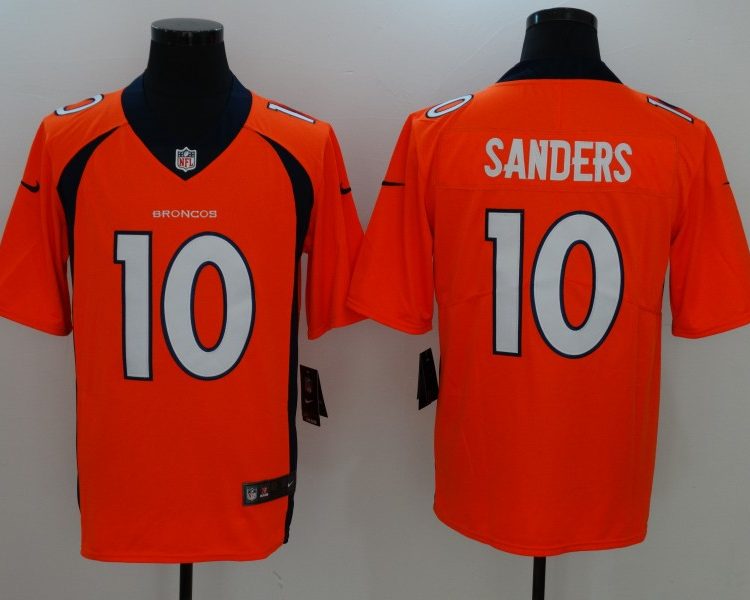Men's Denver Broncos Emmanuel Sanders #10 Orange Jersey