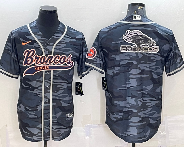 Men's Denver Broncos Grey Camouflage Jersey