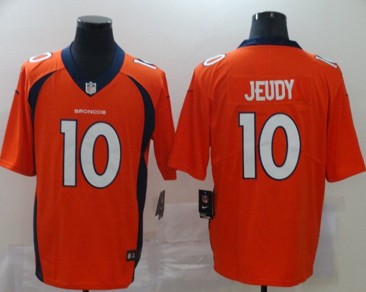 Men's Denver Broncos Jerry Jeudy #10 Orange Jersey