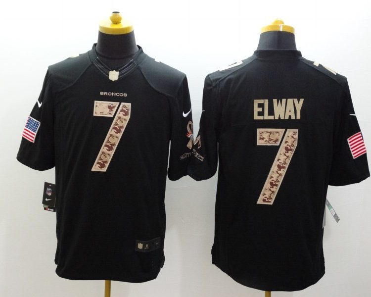 Men's Denver Broncos John Elway #7 Black Jersey