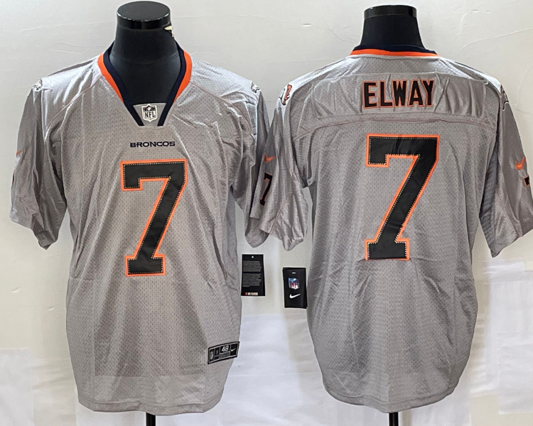 Men's Denver Broncos John Elway #7 Gray Jersey