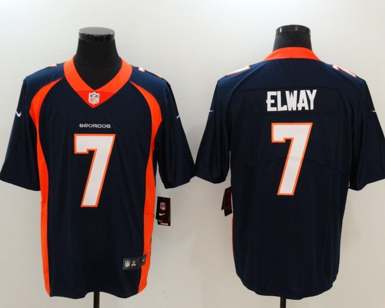 Men's Denver Broncos John Elway #7 Navy Jersey