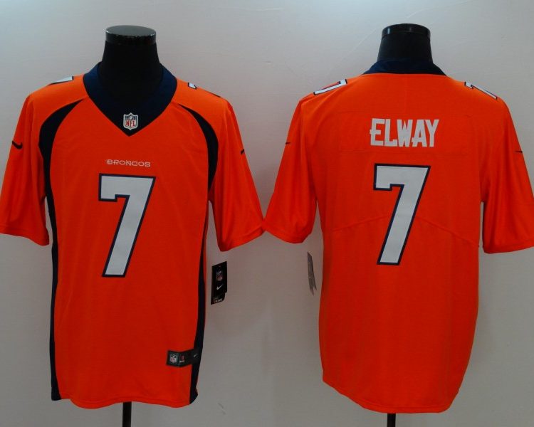Men's Denver Broncos John Elway #7 Orange Jersey