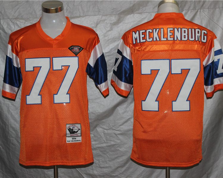 Men's Denver Broncos Karl Mecklenburg Mitchell & Ness Orange Legacy Jersey
