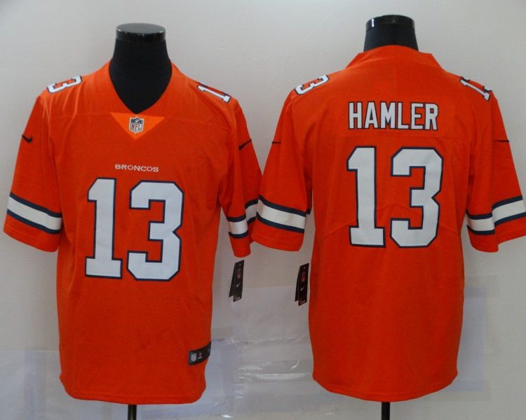 Men's Denver Broncos KJ Hamler #13 Orange Jersey