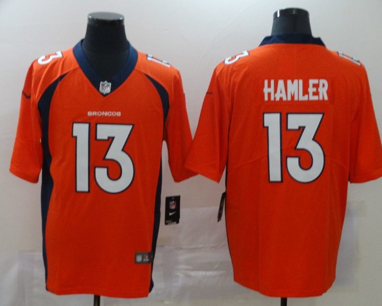Men's Denver Broncos KJ Hamler #13 Orange Jersey