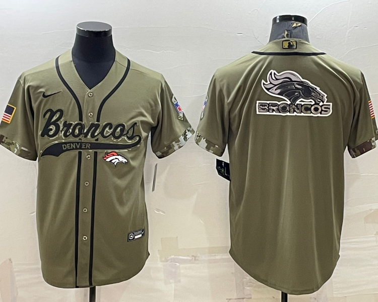 Men's Denver Broncos Olive 2022 Salute To Service Limited Jersey