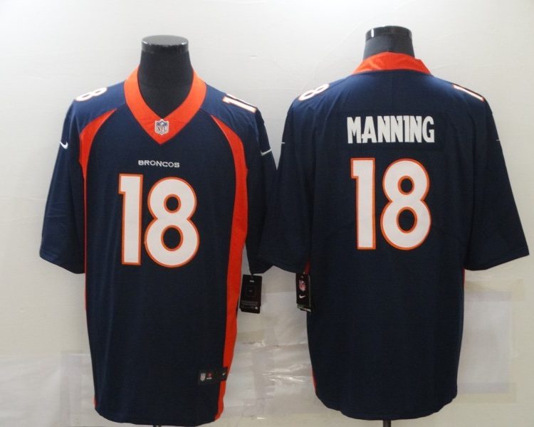 Men's Denver Broncos Peyton Manning #18 Blue Jersey