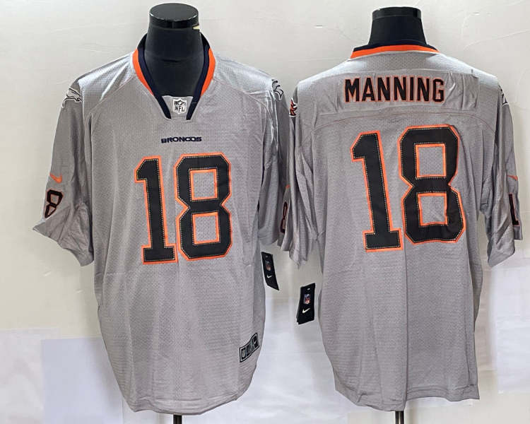 Men's Denver Broncos Peyton Manning #18 Gray Jersey