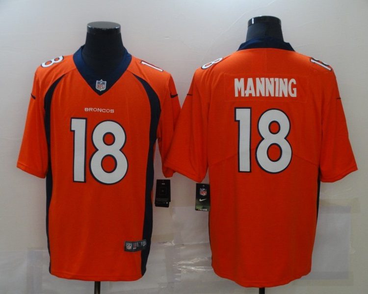 Men's Denver Broncos Peyton Manning #18 Orange Jersey