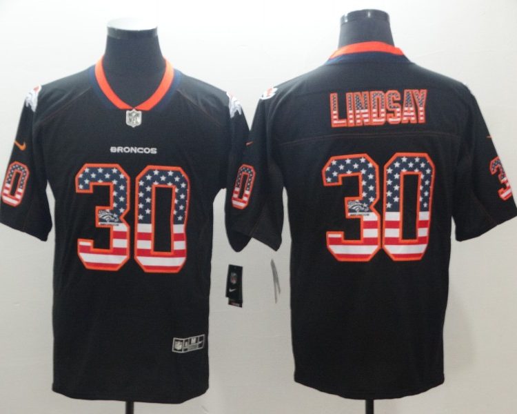 Men's Denver Broncos Phillip Lindsay #30 Black Alternate Jersey