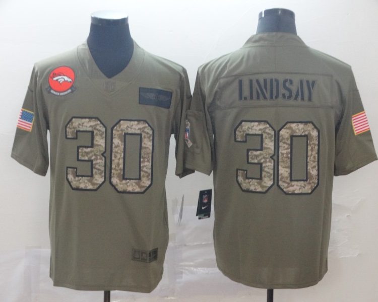 Men's Denver Broncos Phillip Lindsay #30 Brown Jersey