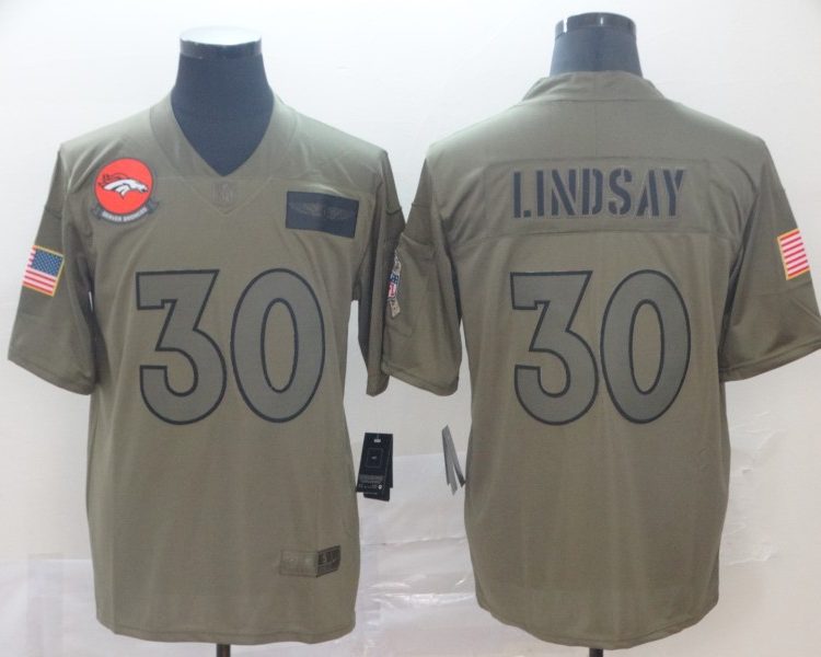 Men's Denver Broncos Phillip Lindsay #30 Brown Jersey