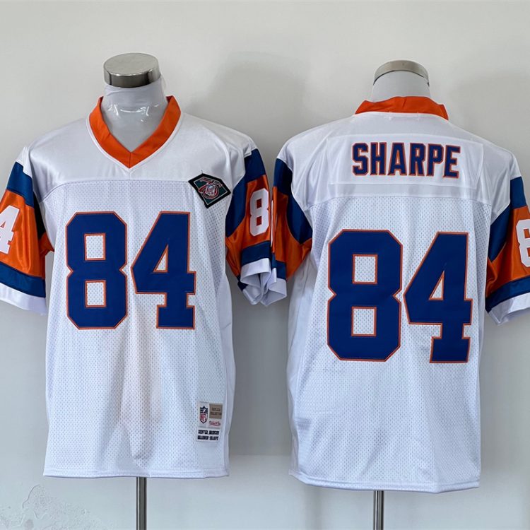 Men's Denver Broncos Shannon Sharpe Mitchell & Ness White Legacy Jersey
