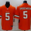 Men's Denver Broncos Teddy Bridgewater #5 Orange Jersey