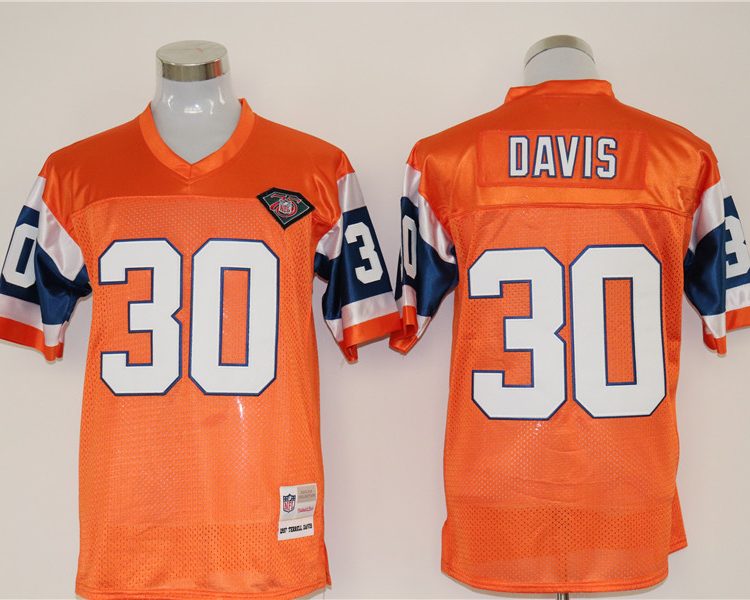 Men's Denver Broncos Terrell Davis Mitchell & Ness Orange Legacy Jersey