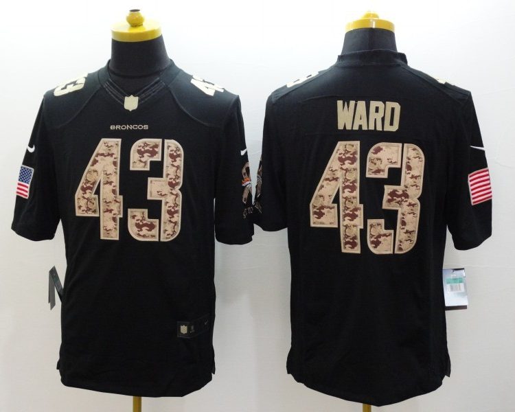 Men's Denver Broncos TJ Ward #43 Black Jersey